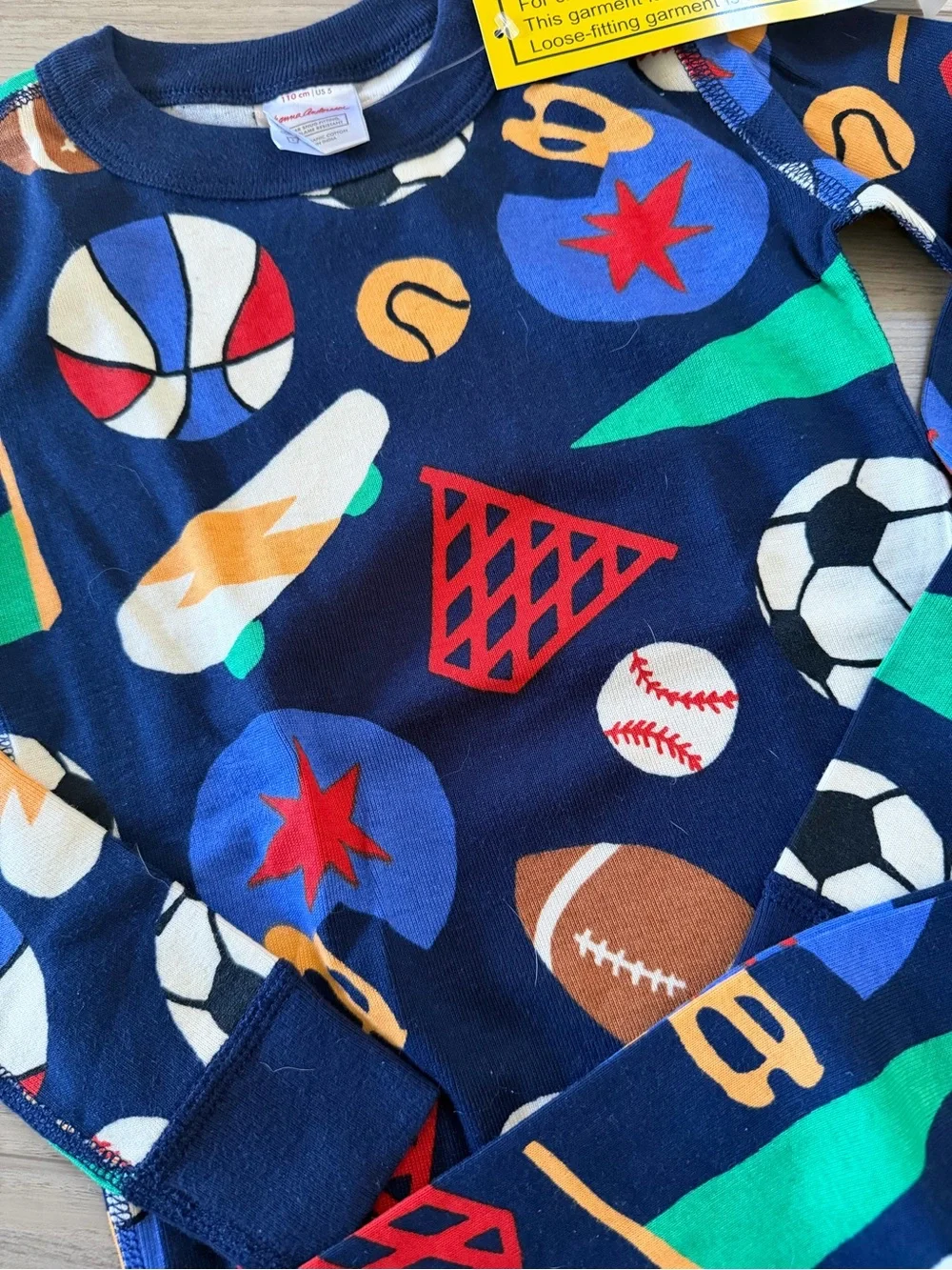 Hanna Andersson Sports Print Pajama Set, NWT